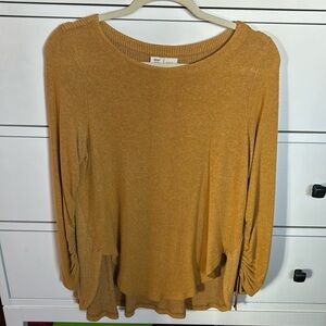 EUC Saturday Sunday by Anthropologie mustard yellow sweater size XS